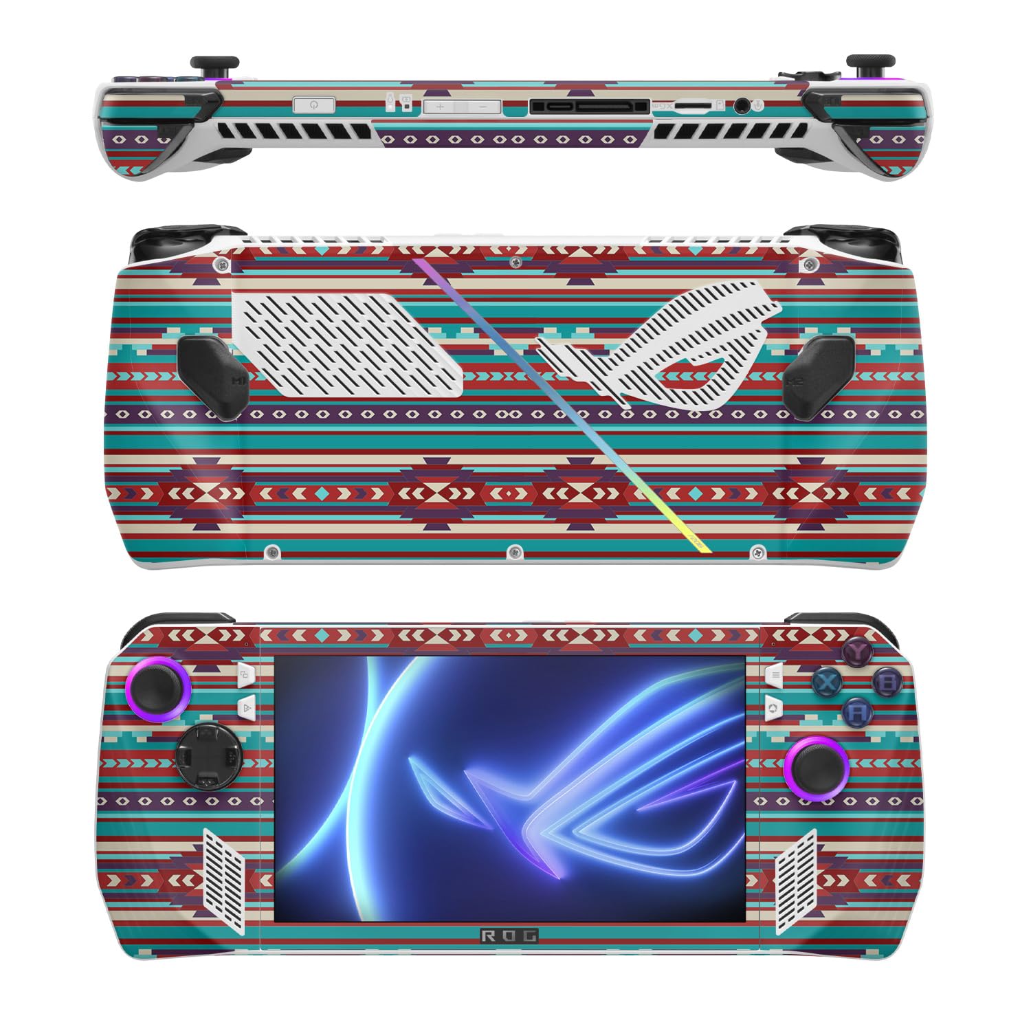 MightySkins Skin Compatible with Asus ROG Ally - Southwest Stripes | Protective, Durable, and Unique Vinyl Decal wrap Cover | Easy to Apply