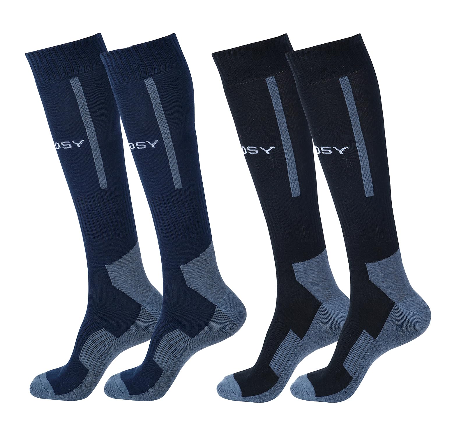 Football Socks Knee Length – Men’s Sports Socks, Long Athletic Cushion Socks for Soccer, Running, Breathable, Anti-Slip, High Performance (Pack of 2 Pairs)-image-49