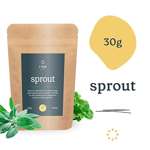 Miniatura 2 de Rise Gardens Dry Sprout Nutrient  Nutrientes hidropónicos y alimentos vegetales para el crecimiento de plantas de interior, nutrientes secos, 1.06 oz