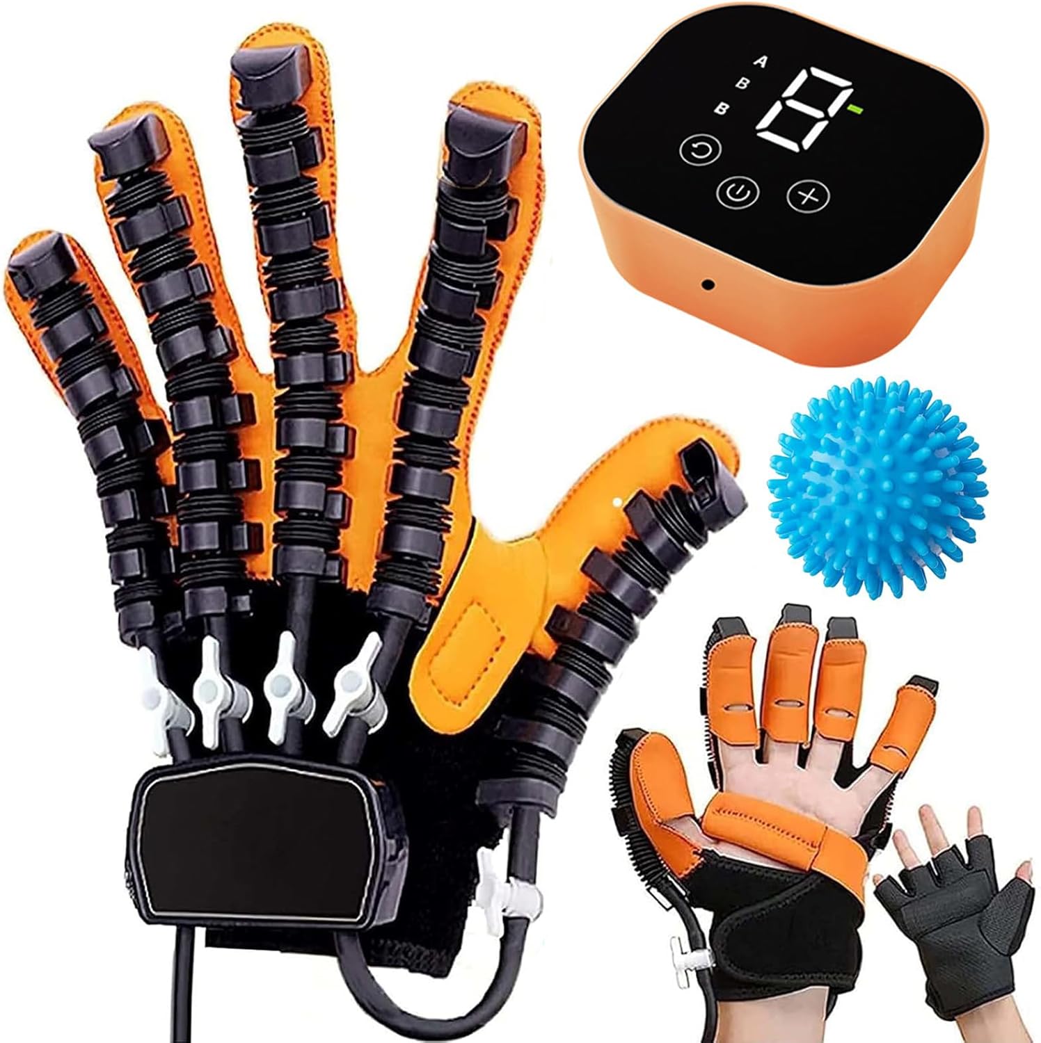 GAOXIAO Hand Function Rehabilitation Robot Gloves, Recover Gloves for Hemiplegia Stroke Paralysis Patients, Left Right Finger and Hand Function Trainer Therapy Recovery Equipment A Left Hand S