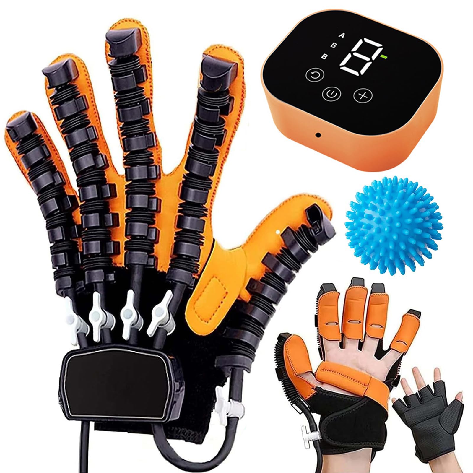 GAOXIAO Guanti per Ictus, Attrezzatura per la Riabilitazione della Paralisi Cerebrale, Guanti Robotici Riabilitativi della Mano Dopo Un Intervento Chirurgico Emiplegia da Ictus Terapia A Right Hand S