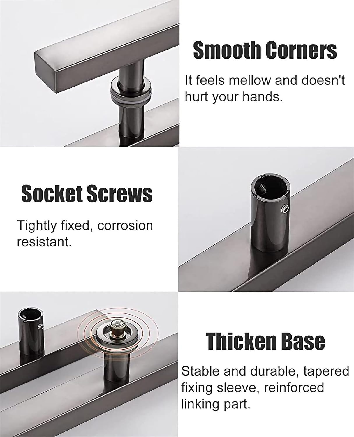 Modern Push Pull Bar Handle, Heavy Duty Commercial Grade Stainless Steel Push Modern Door Handle/Barn Door Handle/Door Handles,Fully Brushed Stainless Steel Finish,