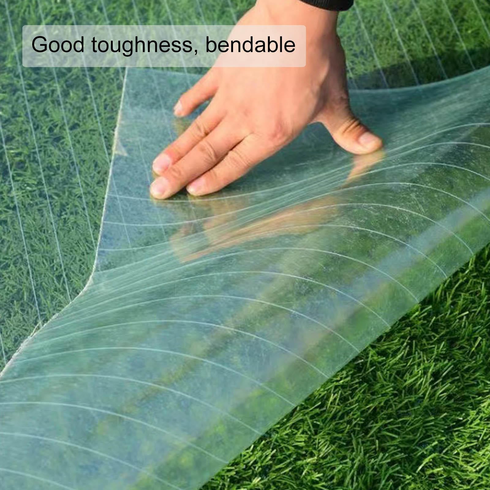 Planchas De Policarbonato Para Tejados,Lámina Para Techos Transparentes Para Invernaderos,Planchas De Fibra De Vidrio De 0,8mm,Paneles Aislantes Para Tejados,Resistentes a La Intemperie,W×L-20×118in