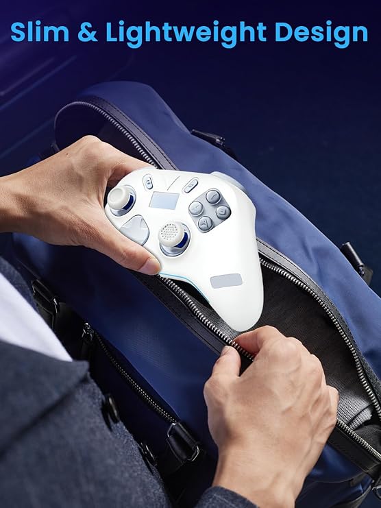 FLYDIGI Apex 5 コントローラーケース用 – プレミアムシリコン保護スキンカバー、滑り止めグリップ、耐衝撃、傷防止フルボディスリーブ、Apex 5ゲームパッド用、ホワイト
