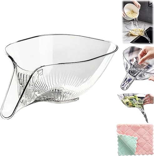 Cesta de drenaje esencial de cocina resistente a altas temperaturas, embudo de cesta de drenaje, cesta de drenaje multifuncional, cuenco colador con