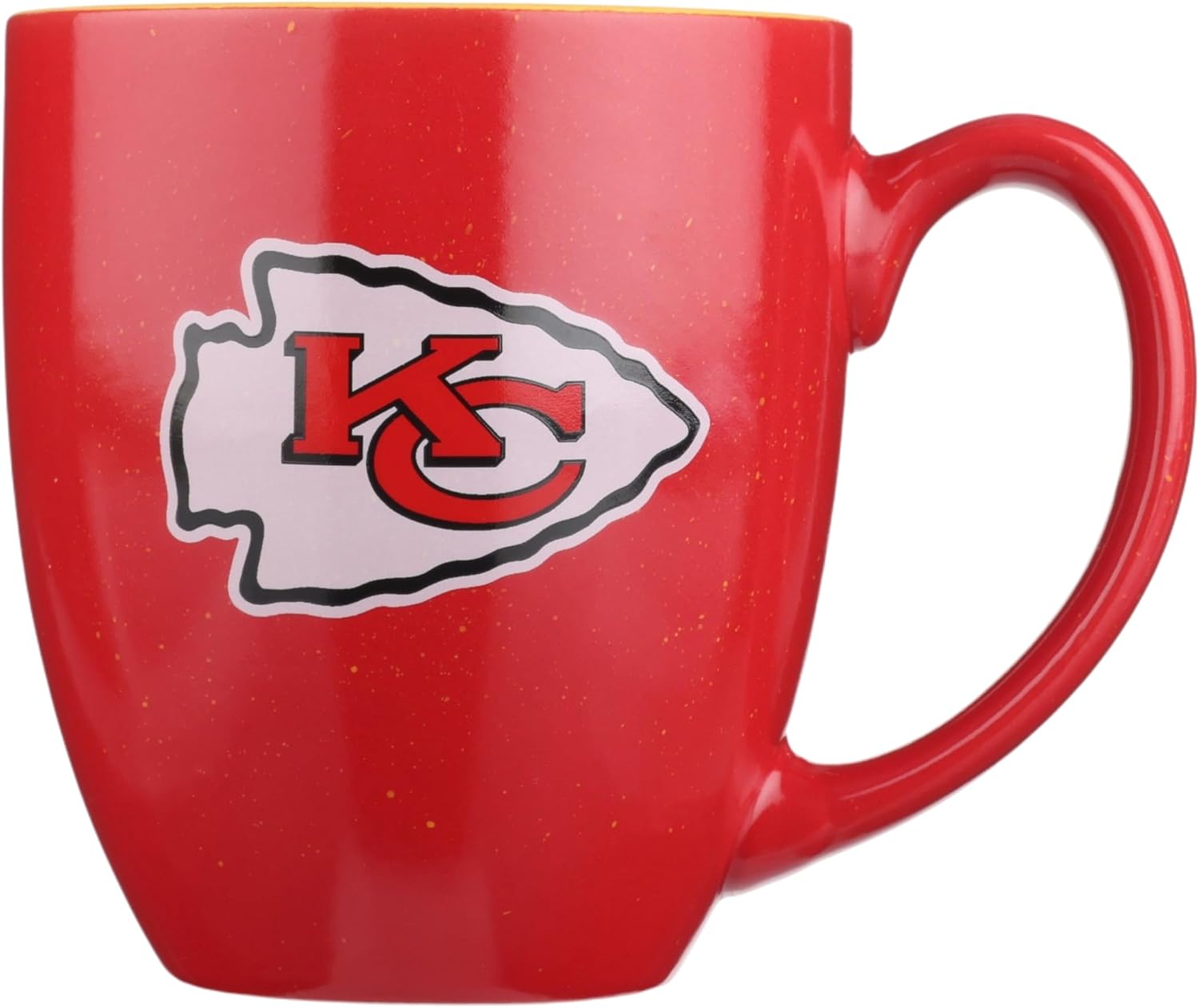 The Memory Company | Licensed NFL 15oz Speckle Curved Mug with Logo,Kansas City Chiefs