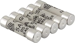 GTSE 5A Electrical Fuses, Pack of 5, Household Domestic Mains Plug Ceramic Fuses, 240V, BS 1362 Compliant