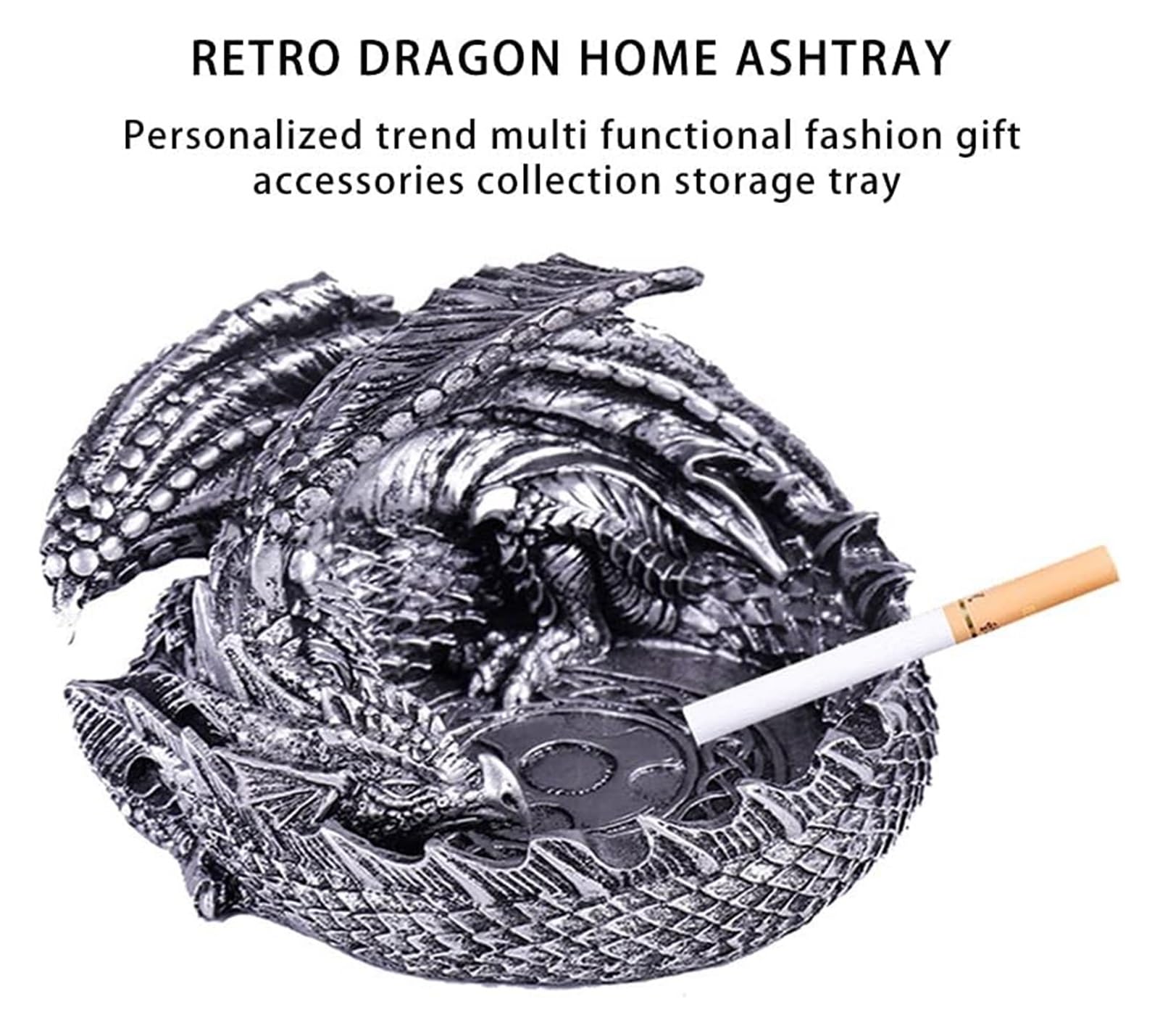 popielniczka pojemnik na popiół Dragon Design popielniczka retro popielniczka do domu biuro domowe dekoracje jesienne artykuły gospodarstwa domowego