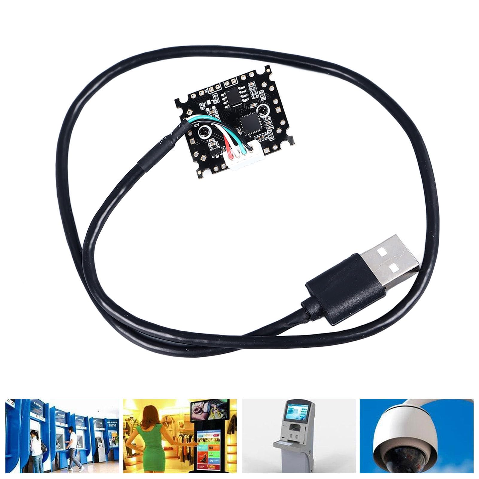 Messa a Fuoco Manuale Modulo Fotocamera USB Modulo Webcam Fotocamera da 0,3 MP Grandangolo da 160 ° con Distorsione Scheda Fotocamera Cablata USB