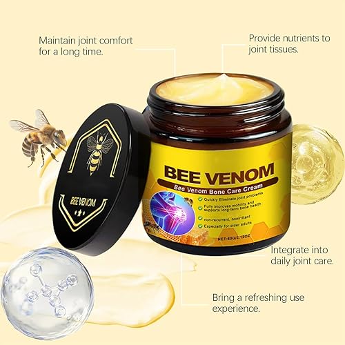 Miniatura 4 de 2 unidades de crema de veneno de abeja 2025 New Bee Venom Advanced Crema para articulaciones y huesos eficaz para espalda, cuello, manos, rodilla