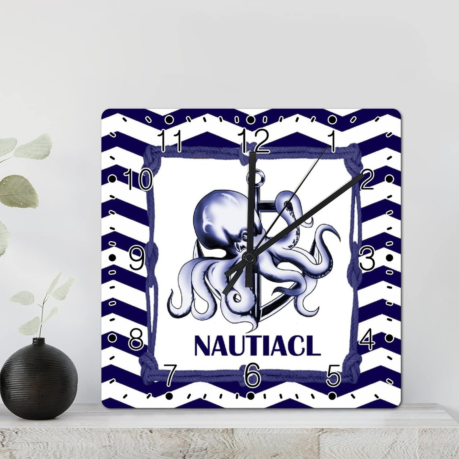 Horloge murale silencieuse Octopus 30cm sans tic-tac pour un sommeil paisible