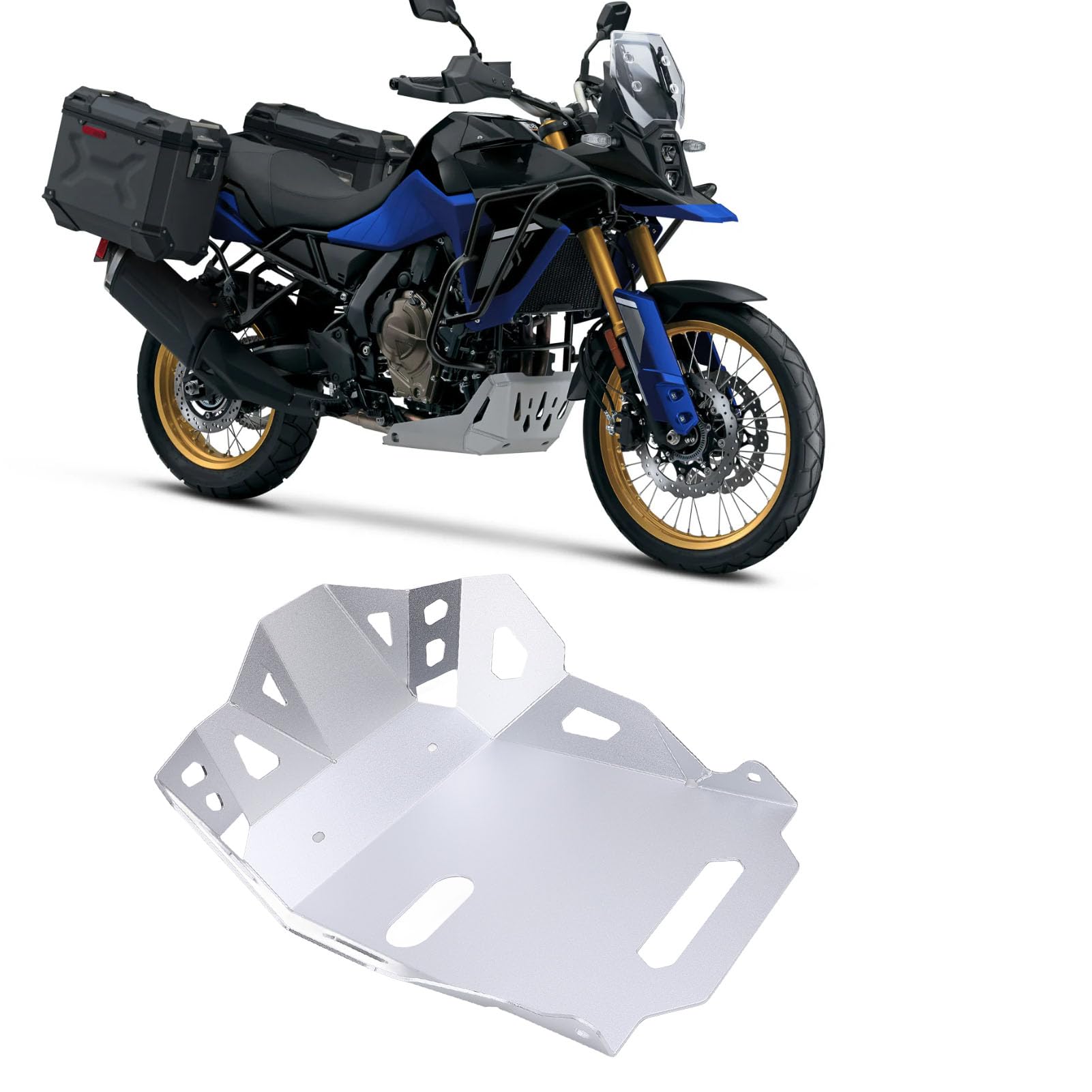 Motocykl Połączona Płyta Podwozia Silnika Bash dla 800de 2023-2024 Zagęszczone Aluminium Stopu Ochrony Dróg z łatwą instalacją (SILVER)