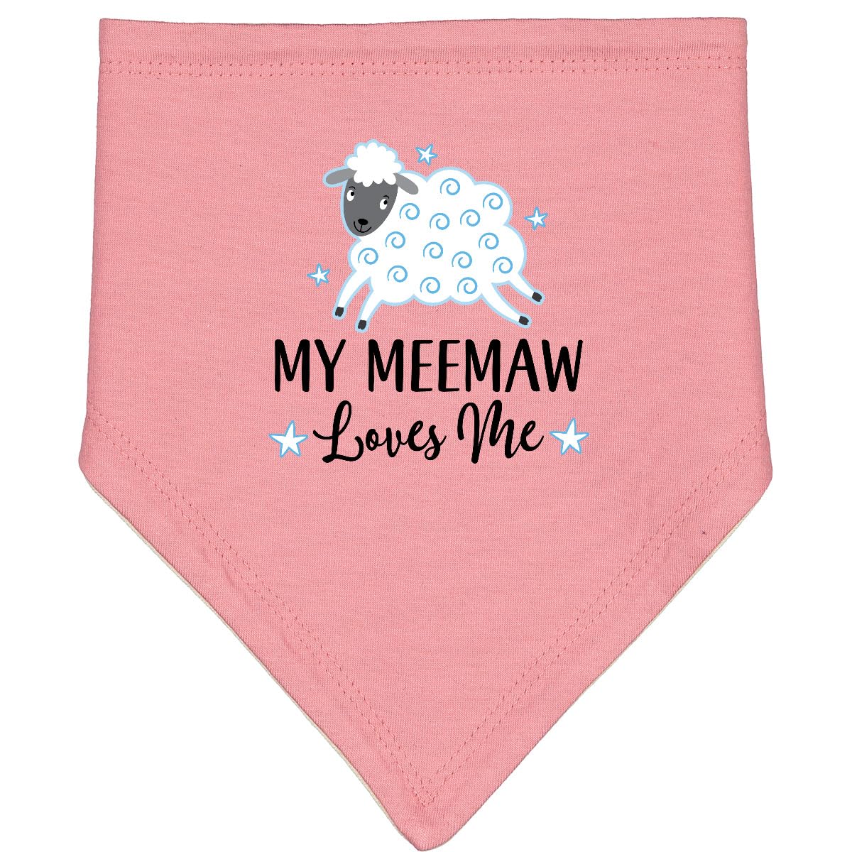 inktastic My Meemaw Loves Me Lamb Baby Bandana Bib