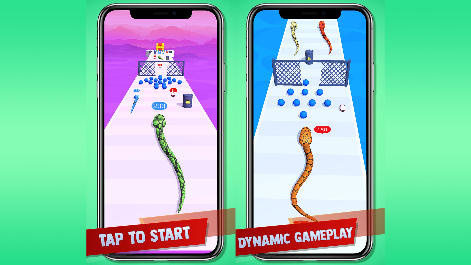 Snake Rush Race! Slither Run Merge Battle Master 3D - Slithering Snakes ...