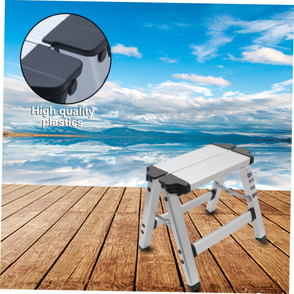 Taburete Plegable de Aleación de Aluminio para Pesca y Fotografía, Ligero y Resistente Asiento Portátil Adecuado para Sala de Estar y Habitación Infantil