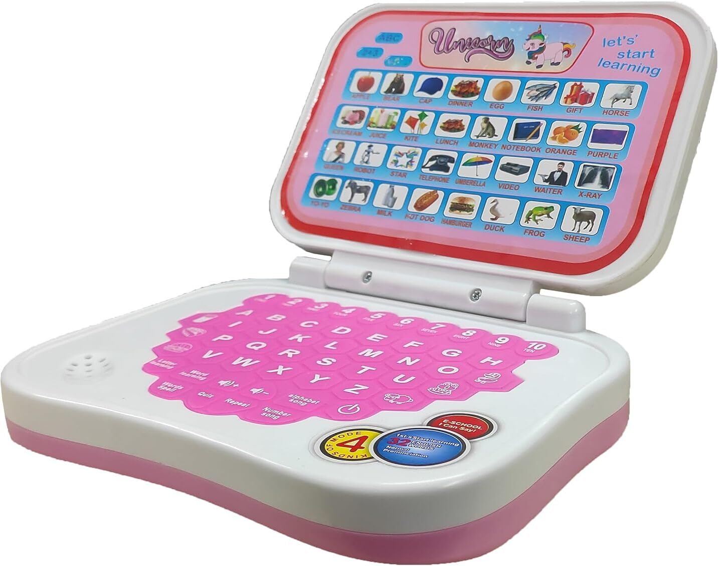 KMC KIDOZ Computer Educational Learning Laptop for Kids Ages 3+ for Boys & Girls (Multicolor)