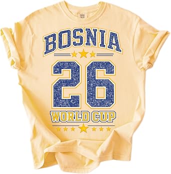 Bosnia 26 Soccer Fan Unisex T-Shirt Vintage Sports Graphic Tee