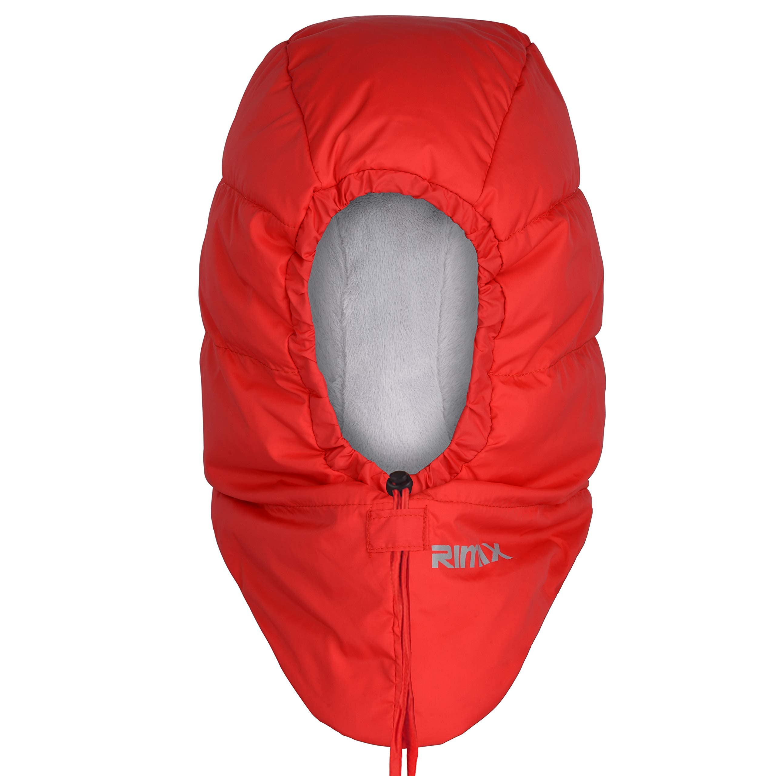 Orootl Men's Red Winter Down Hat Waterproof Trooper Trapper Balaclava Hood With Neck Wo For Hiking Fishing Camping Skiing Cycling