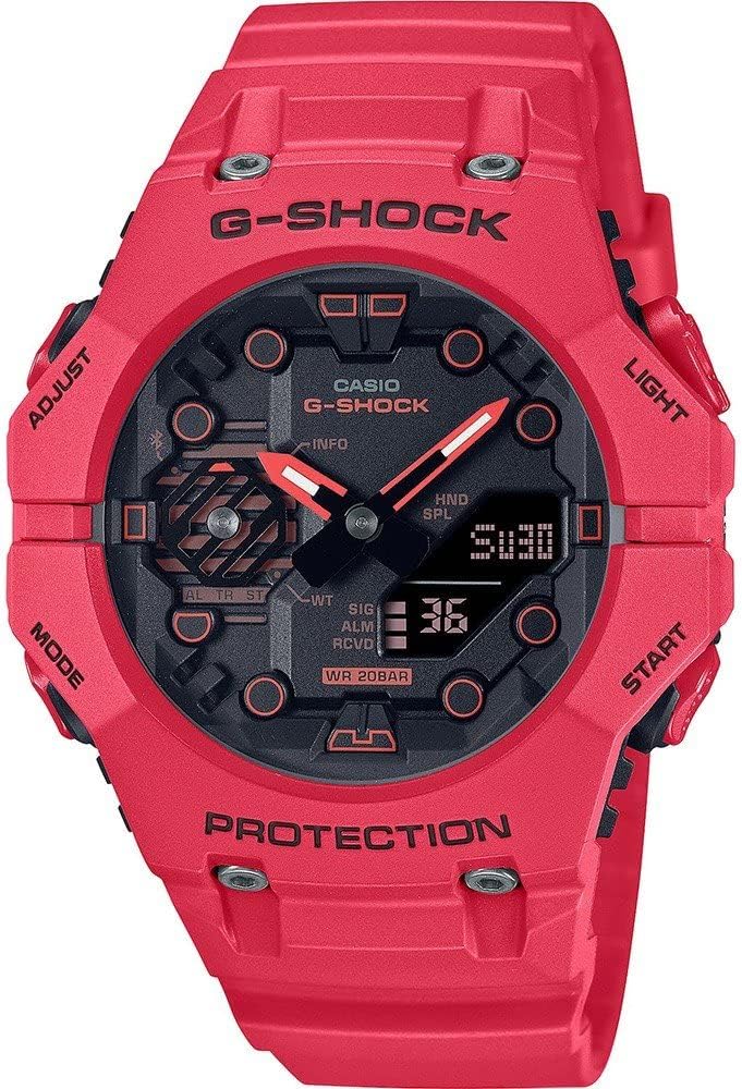 Men's Analogue-Digital Quartz Watch with Plastic Strap GA-B001-4AER, Red