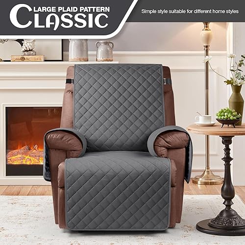 Miniatura 7 de KinCam Funda 100% impermeable para silla reclinable, fundas de sofá reclinable para mascotas, perros, funda de sofá reclinable, protector de muebles