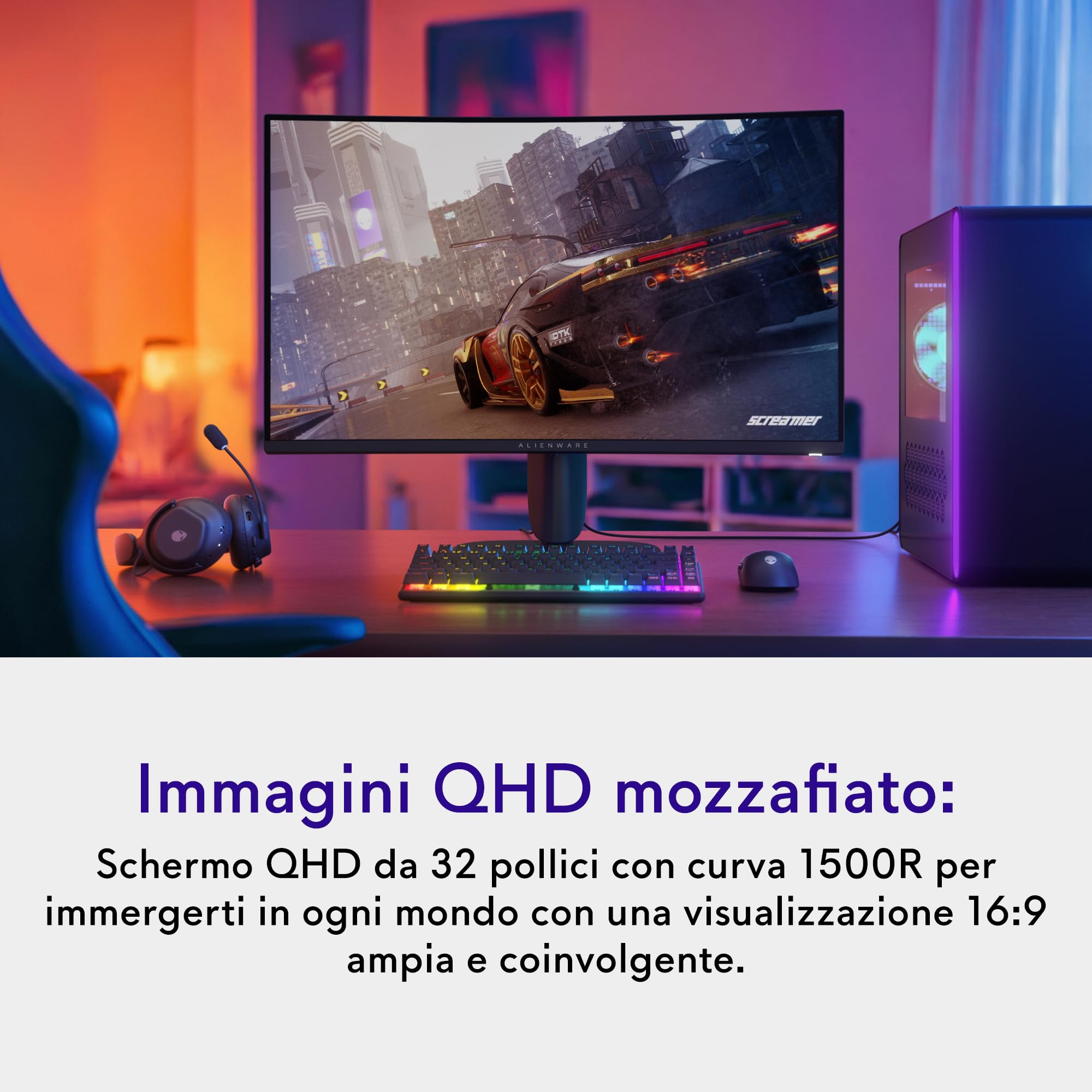 Alienware 32 Monitor Gaming - AW3226DM, QHD (2560x1440), 240Hz, VA