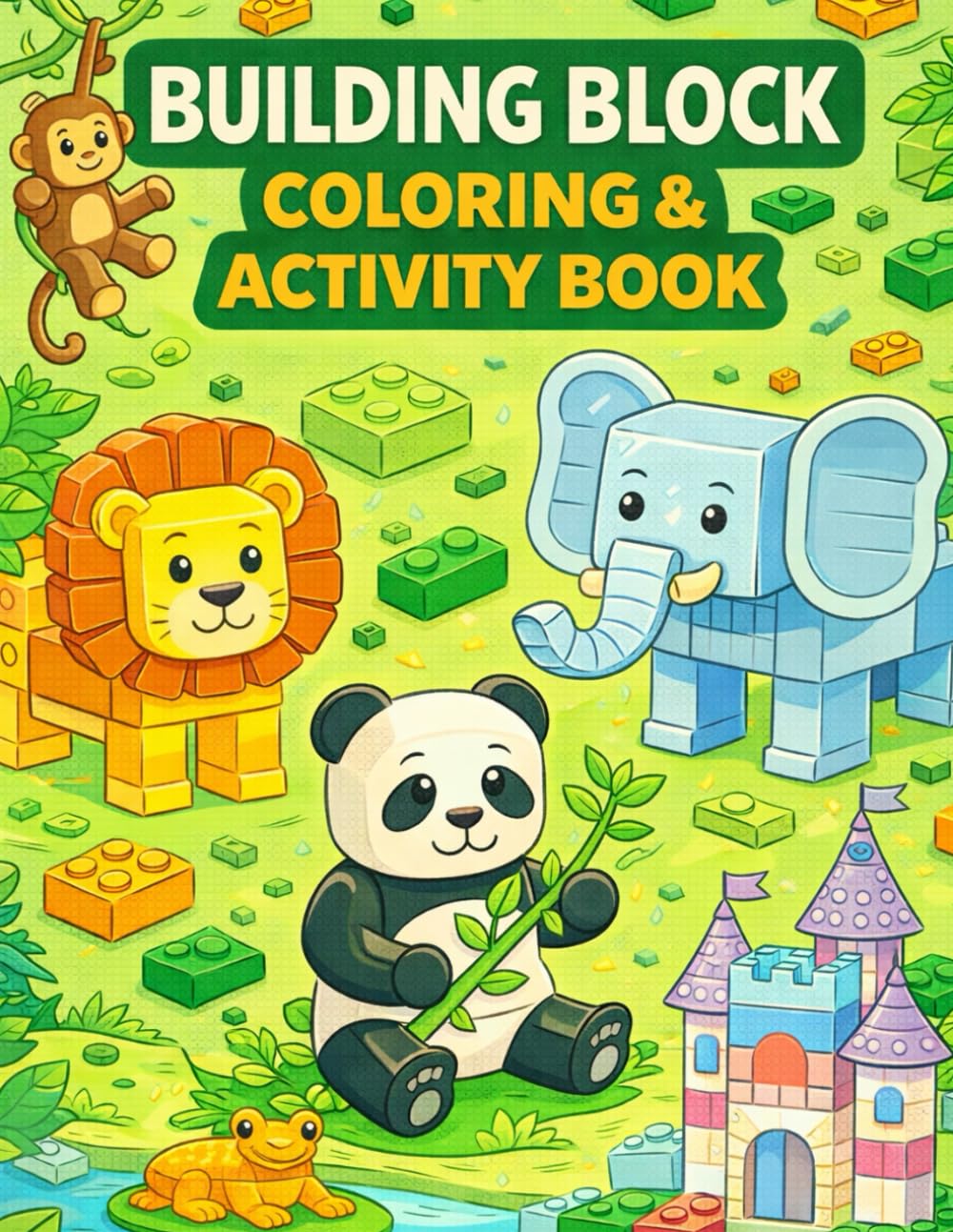 Building Blocks Jungle Coloring and Activity Book