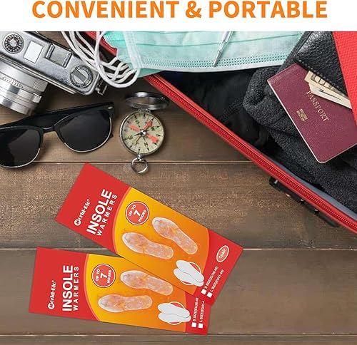 Miniatura 11 de MR.ICE - Calentadores de pies, de plantillas y corporales, desechables, con parte trasera adhesiva, parche de calefacción que se activa por aire