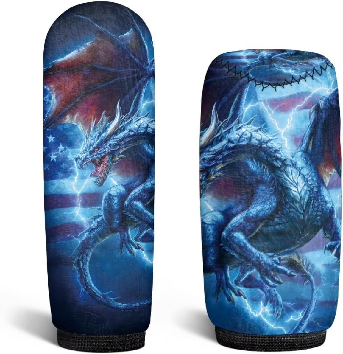Cool Dragon Car Handbrake Cover Gear Shift Knob Cover Set Anti Skid Auto Accessories Decor Universal Fit Most Cars Sedan SUV,Truck image 5