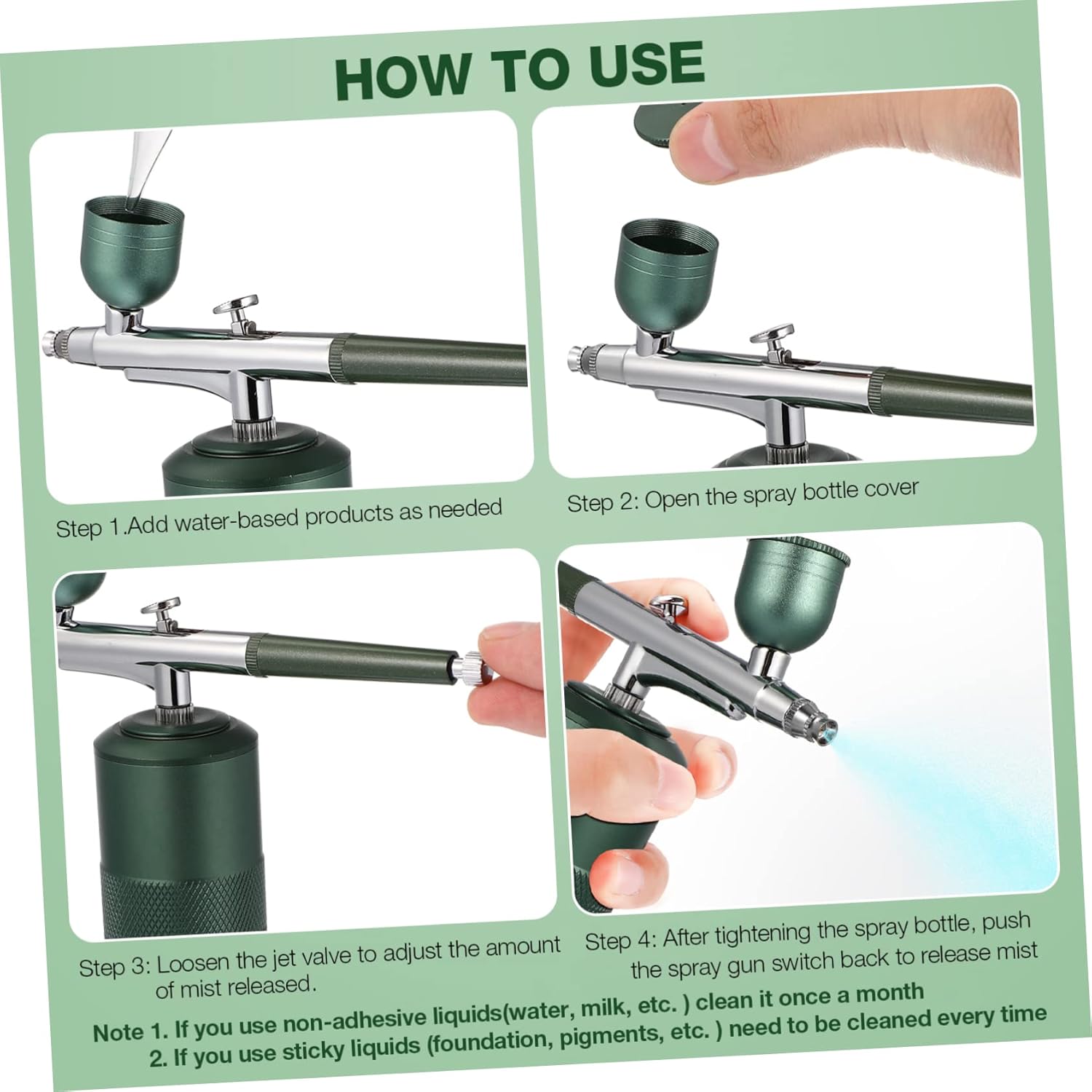 Mini Airbrush Kit Set Compressor Cordless Handheld Airbrush Gun for Makeup Manicure Art Face Steaming