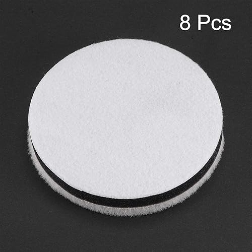 Miniatura 9 de uxcell Almohadilla de pulido de esponja de fieltro de lana de 2 pulgadas, rueda de pulido de gancho y bucle, pulido fino para pulidor orbital, 4