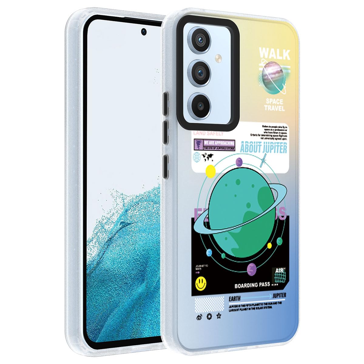 Zore Galaxy ile uyumlu A54 Kılıf Desenli Zore Dragon Sert Kapak Gezegen