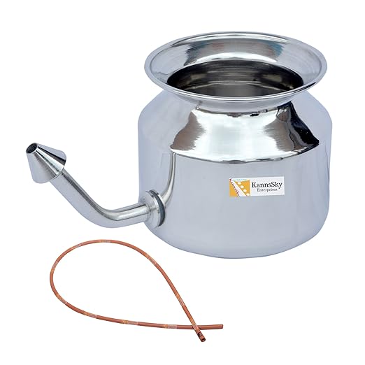 KannsSky Pot with 2 Set of Hygienic Rubber Sutra Neti