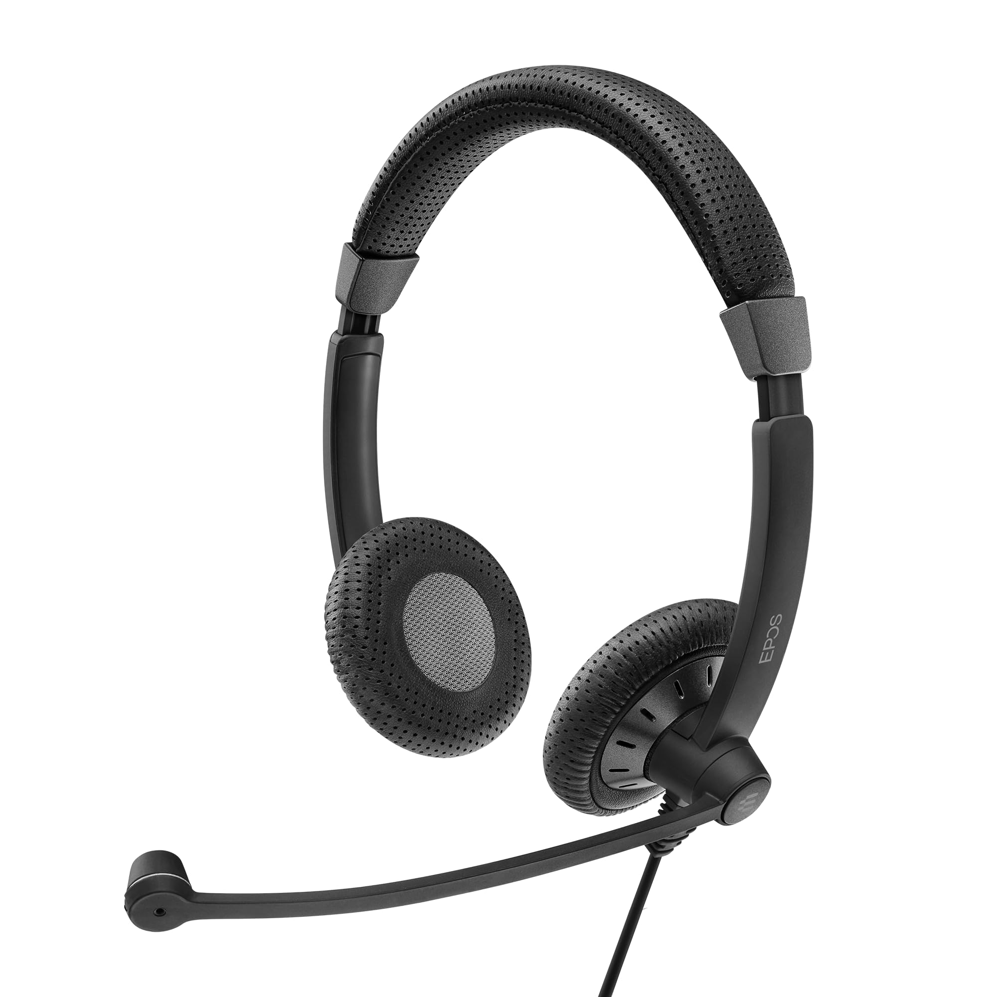 Sennheiser SC 75 USB MS (507086) - Double-Sided Business Headset | For Skype for Business, with Mobile Phone, Tablet, Softphone, and PC | HD Sound & Noise-Cancelling Microphone (Black)