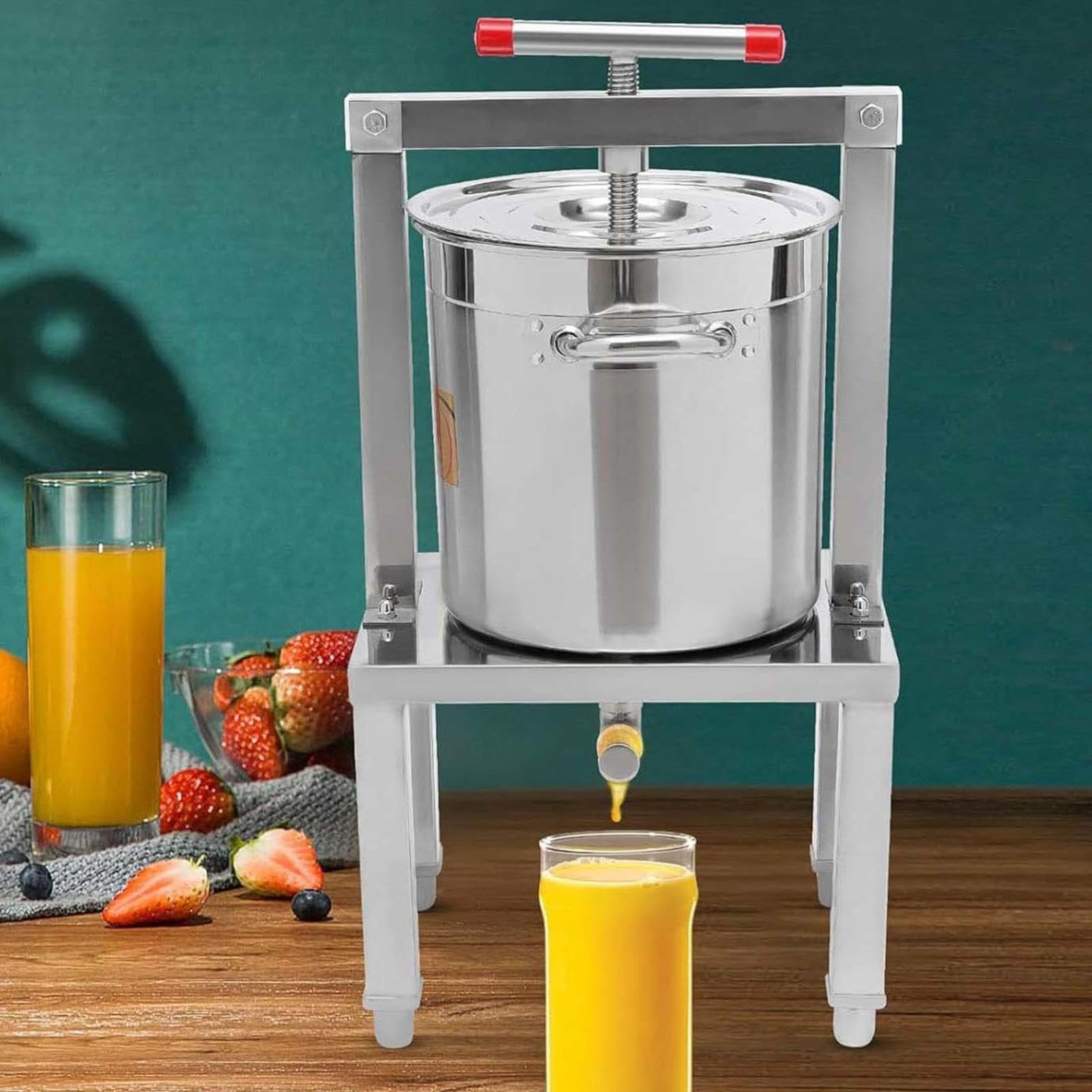 estrattore manuale per in acciaio inox Pressa Manuale per Miele in Acciaio Inox large bee honey press extractor Attrezzatura apicoltura per Uva Frutta e Verdura Uso Domestico