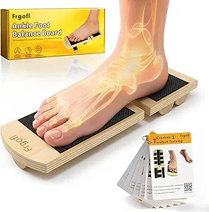 Balance Board for Ankle Strengthening & Physical Therapy - Adjustable Single Leg Board for Recovery from Sprains, Plantar Fasciitis | Stability Trainer with Video Guide and Carry Bag