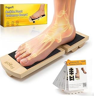 Balance Board for Ankle Strengthening & Physical Therapy - Adjustable Single Leg Board for Recovery from Sprains, Plantar Fasciitis | Stability Trainer with Video Guide and Carry Bag