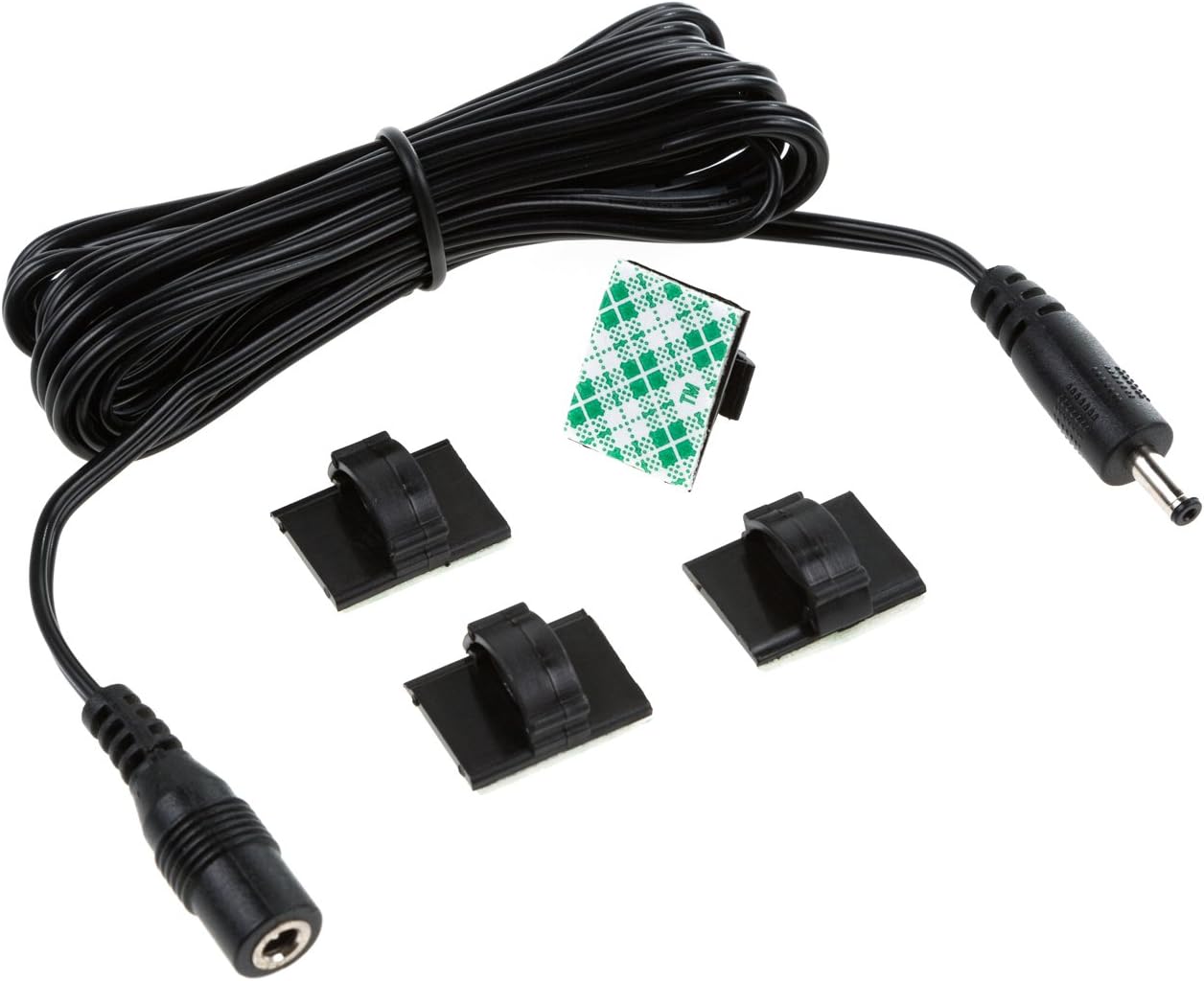 EShineExtension - Plug to Outlet - for LED Under Cabinet Lamps with Cable Holder for Convenient Installation (2m Black)
