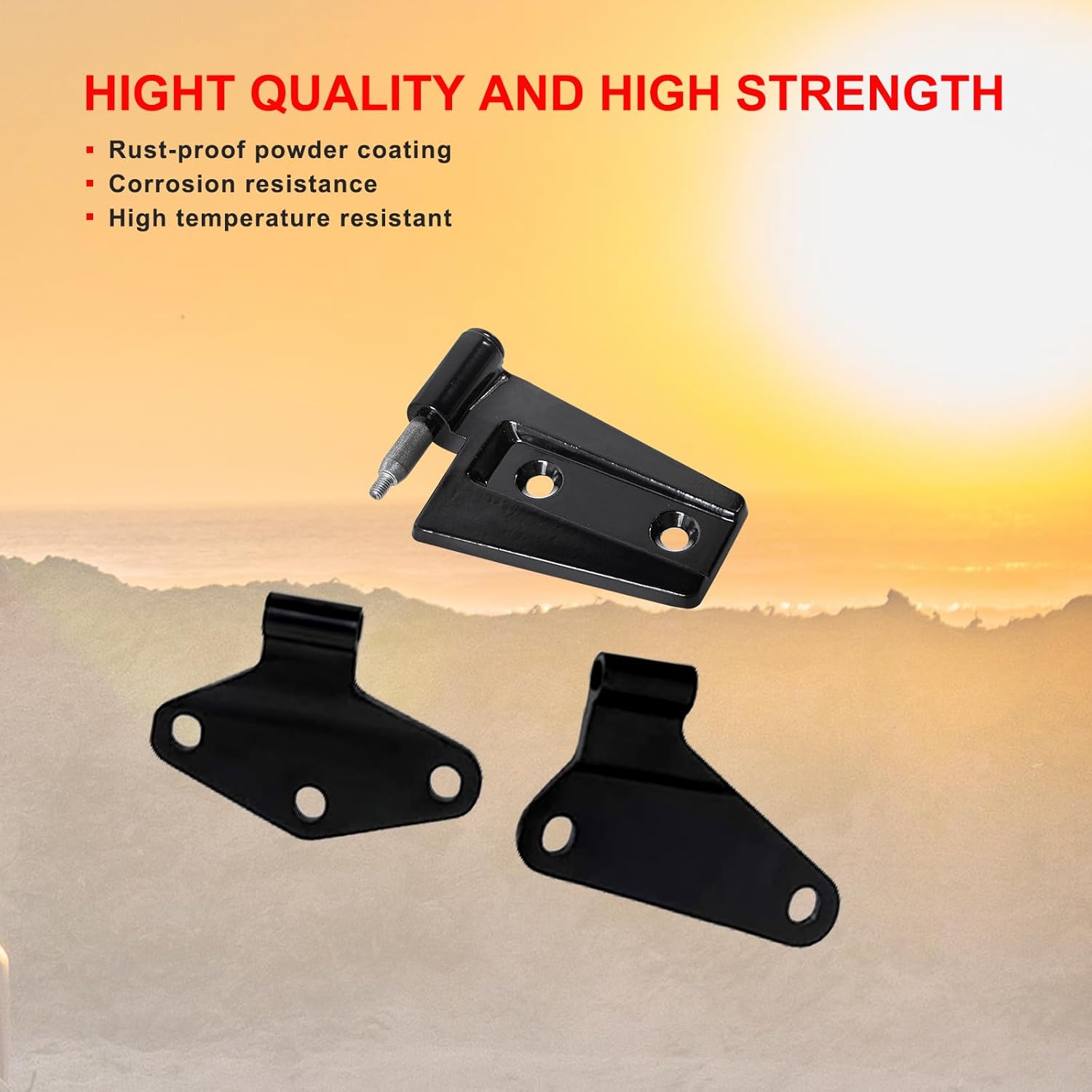 Door Hinges Kit for Jeep Wrangler JK JKU 2007-2018 4-Door, Interior (Matt) and Outside 4 Door Hinge