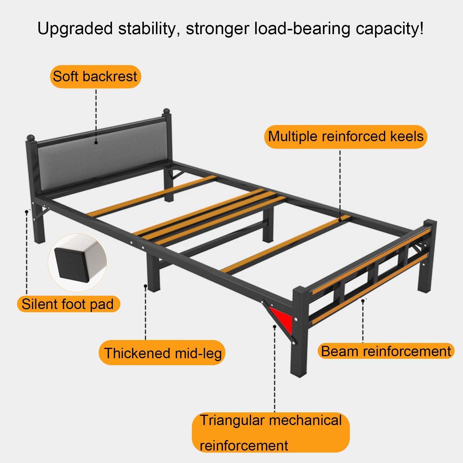 Lettino da Campeggio Portatile, Carico Massimo 300Kg, Letto Campeggio All'aperto, Ufficio, Pisolino a Casa, Letto Pieghevole(Black,190x77x75cm/75x30x30in)