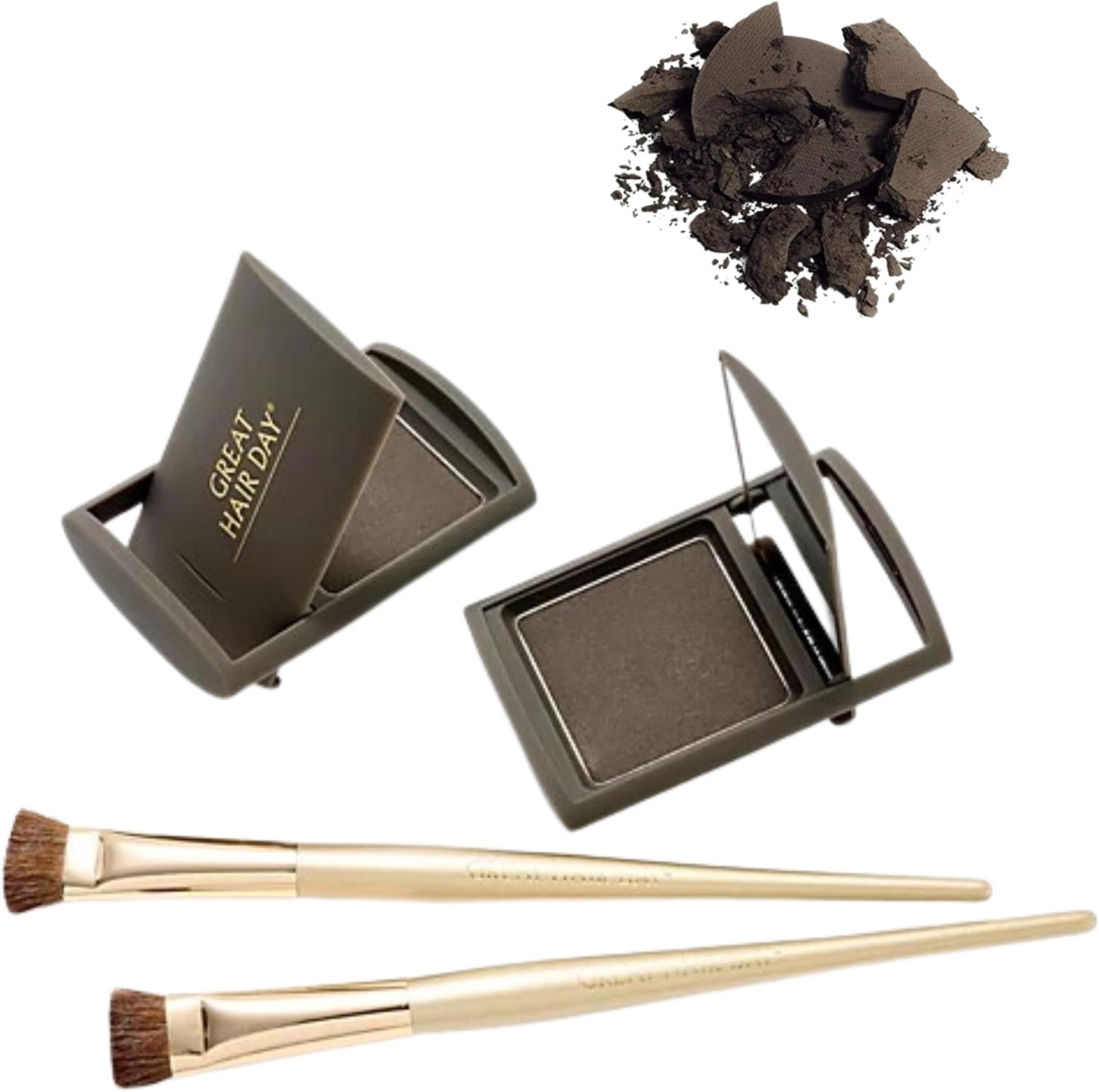 - Joan Rivers Great Hair Day Root Touch Up Powder Duo - Fill-in Powder for Thicker, Fuller Looking Hair (Brunette)