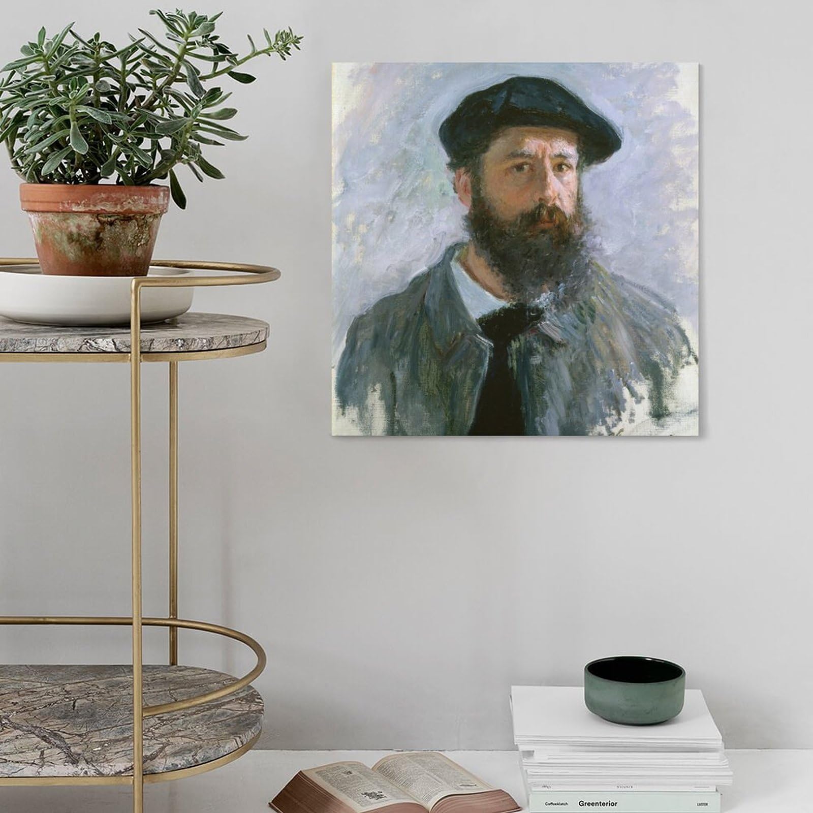 Amazon.co.jp: クロード・モネ作「ベレー帽をかぶった自画像、1886年