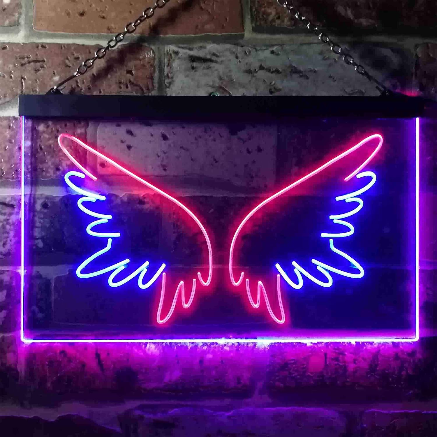 ADVPRO Angel Wings Girl Room Dual Color LED Neon Sign Red & Blue 12" x 8.5" st6s32-i3370-rb