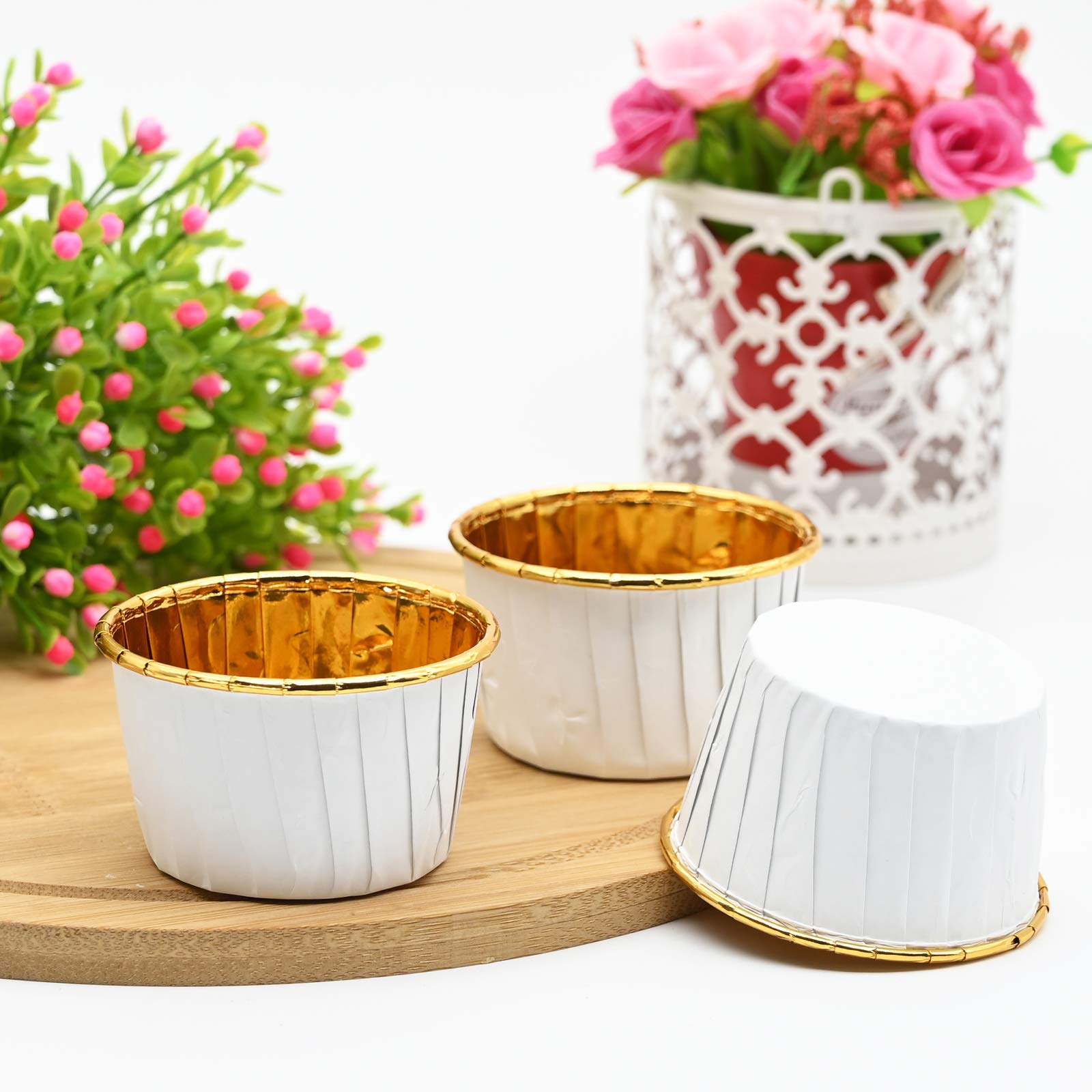 100 Stück Cupcake Muffin Förmchen aus Aluminiumfolie,Muffinförmchen