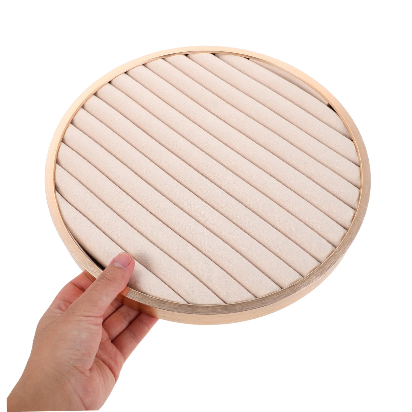 VALICLUD Schmuckablage Runde Samt-tablette für Ringe Ohrringe Halsketten Armbänder als Schmuckdisplay und Organizer zur Aufbewahrung und Präsentation für Zuhause Geschäft oder Reisen