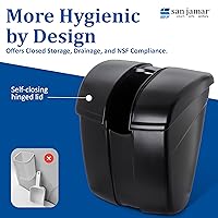 Vista 6 de San Jamar Saf-T-Ice Caddy de Plástico para Cucharones, 86 oz, Negro