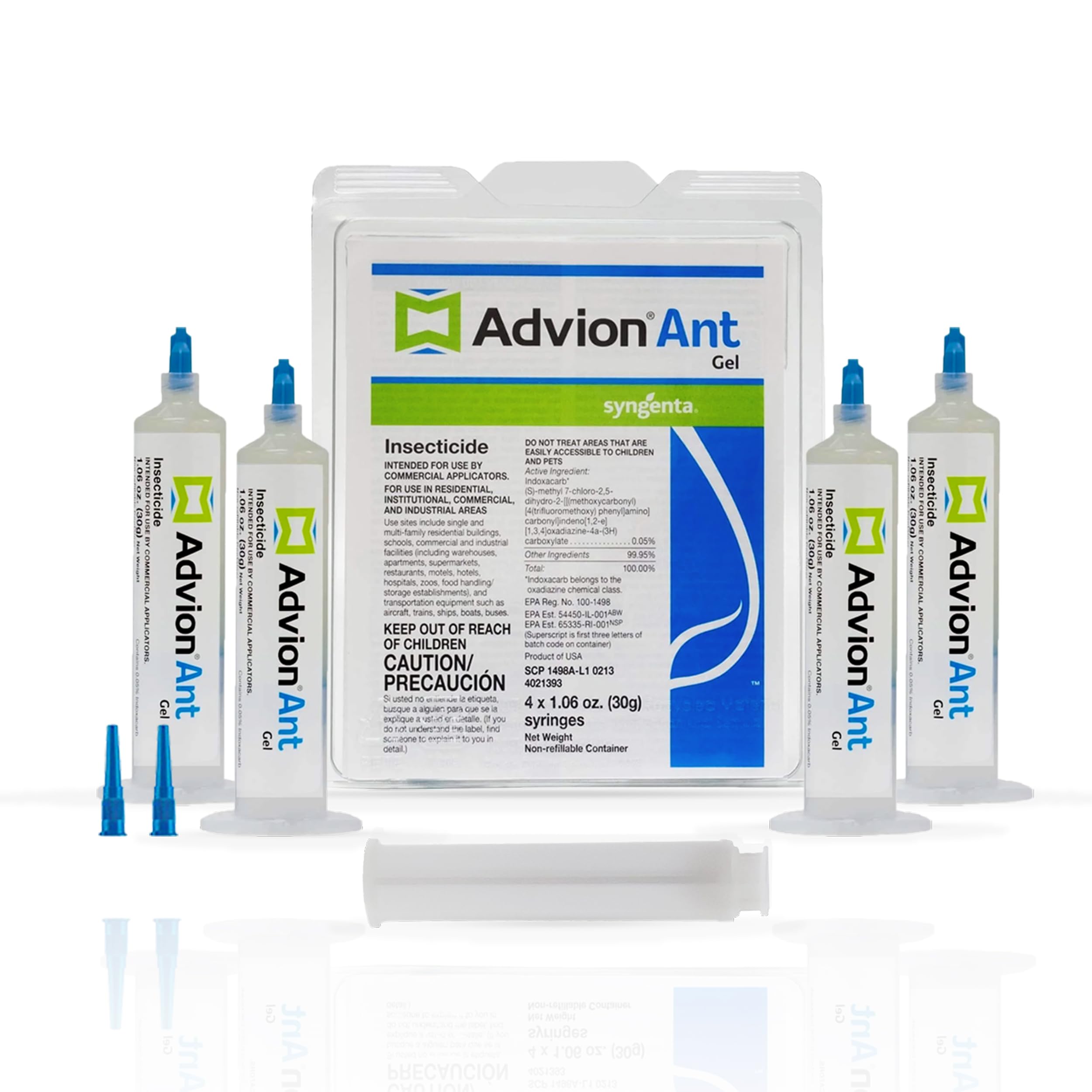 Advion Gel Bait, 4 x 30g Tubes with 1 Plunger & 2 Tips, 0.05% Indoxacarb Formula for Effective Control of Major Ant Species, Indoor & Outdoor Ant Killer Gel