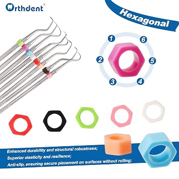 100Pcs Dental Code Rings Orthodontic Silicone Ring Autoclavable Code Mixed Color Instrument Large Small (Small White)