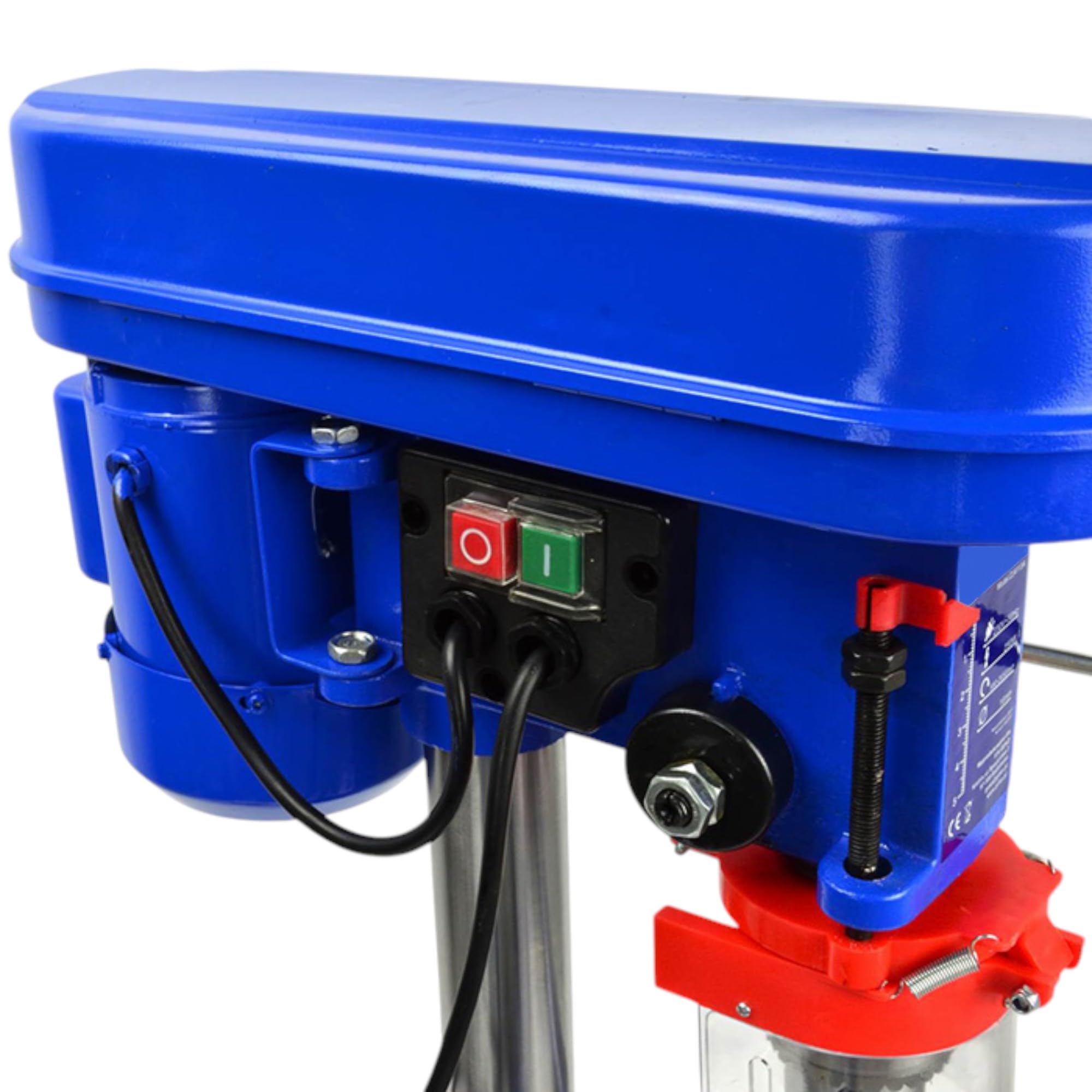 Trapano Elettrico a Colonna da Banco Potenza 350W Velocita 2650rpm Regolabile con Mandrino 13mm 580-2650RPM Arresto di profondità e Piano a Forare Regolabili Ampia Base