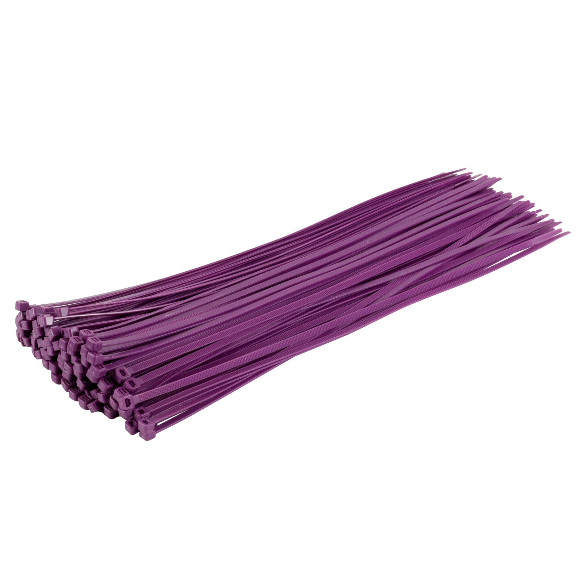 GTSE Heavy Duty Long Purple Cable Ties, 780mm x 9.0mm, Pack of 100, Premium Nylon Zip Ties, Plastic Tie Wraps, Secure Self-Locking Mechanism, for Home, Garden, Office and DIY