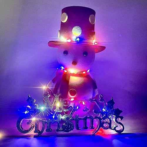 Miniatura 84 de Paquete de 2 guirnaldas de luces LED, funcionan con pilas, 5 m, 50 luces intermitentes, temporizador, impermeables, para habitaciones, bodas